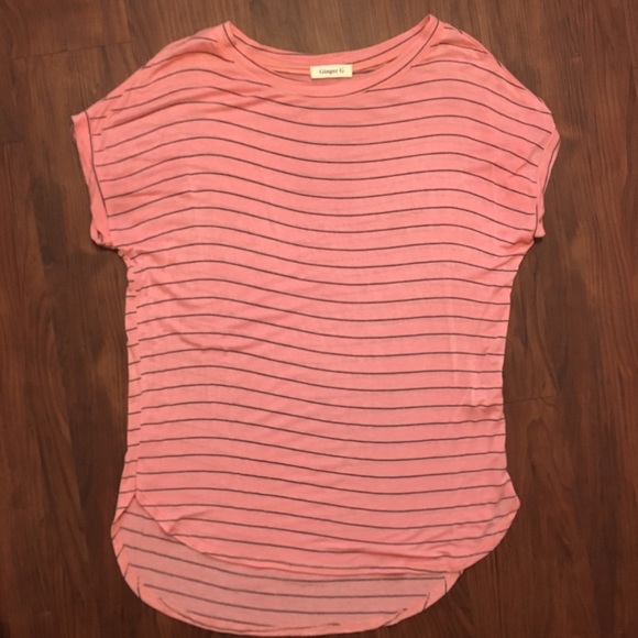 Pink / black striped top - Picture 2 of 3